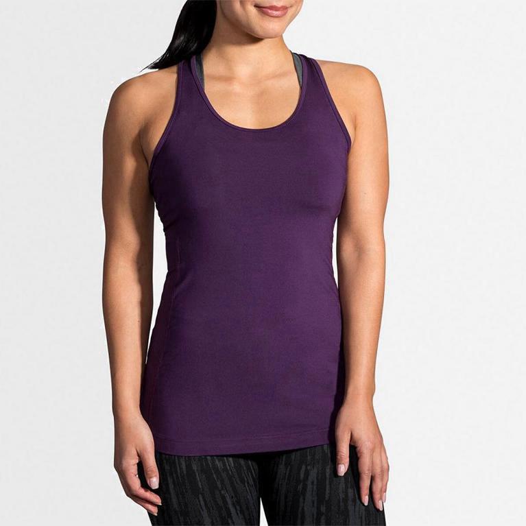 Brooks Pick-Up Womens Running Tank Top - Purple - Philippines (983105VJE)